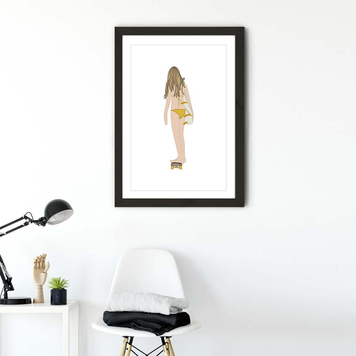 Boardwalk Art Print Black Frame – image 2
