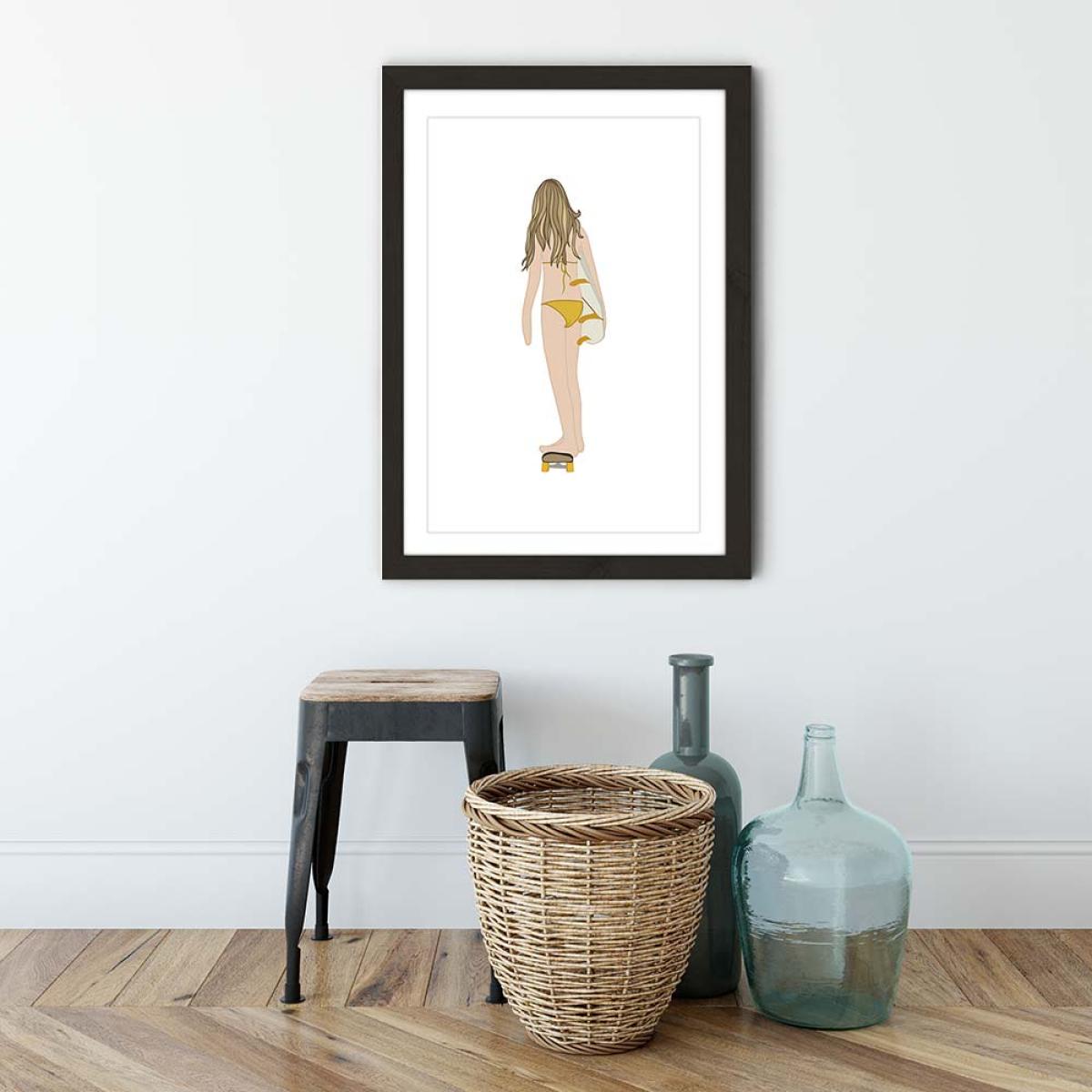 Boardwalk Art Print Black Frame – image 3