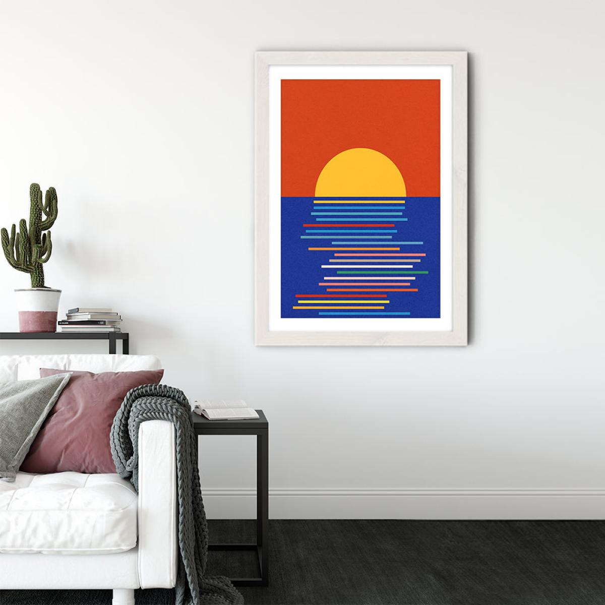Sunset in Sicily Art Print White – image 4