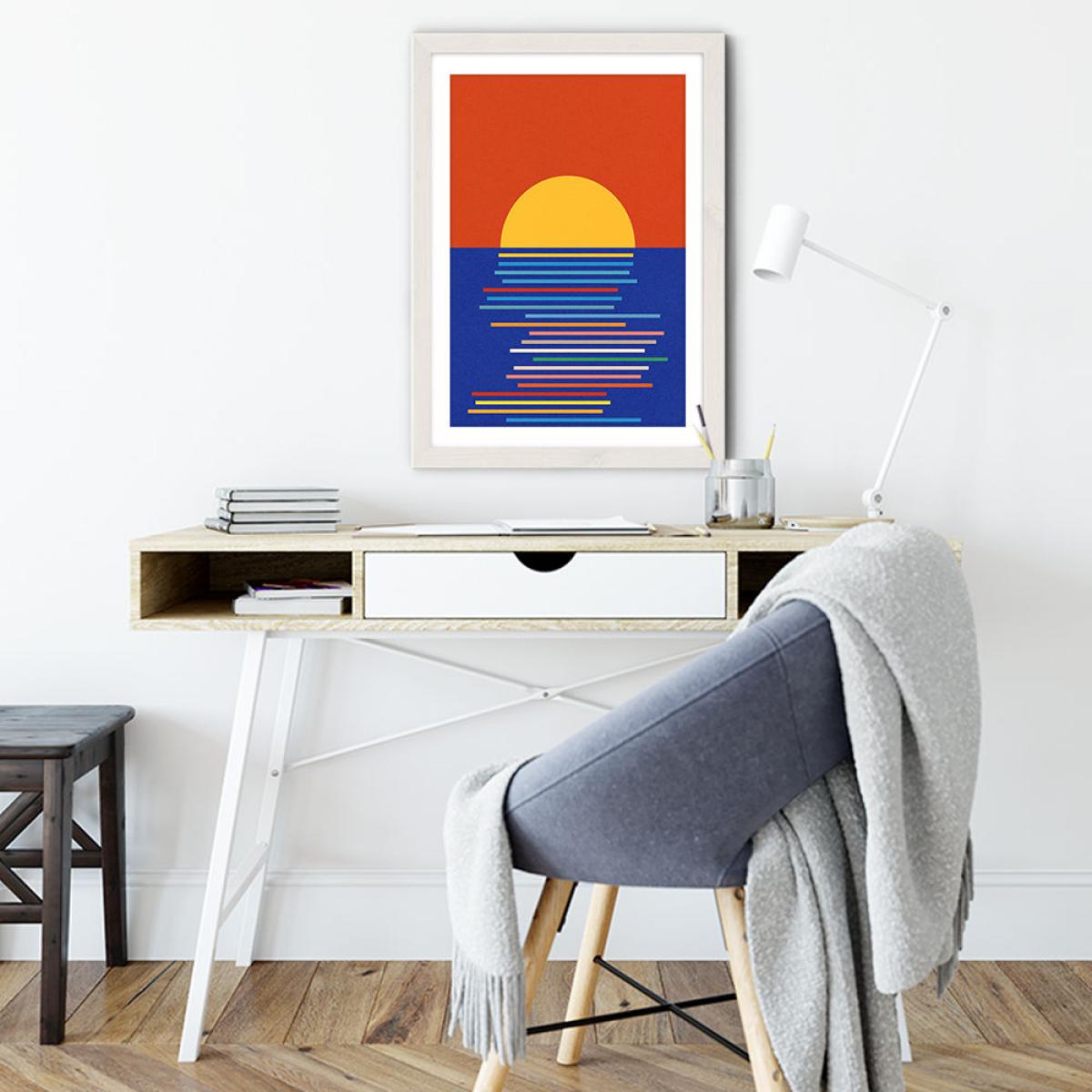 Sunset in Sicily Art Print White – image 5