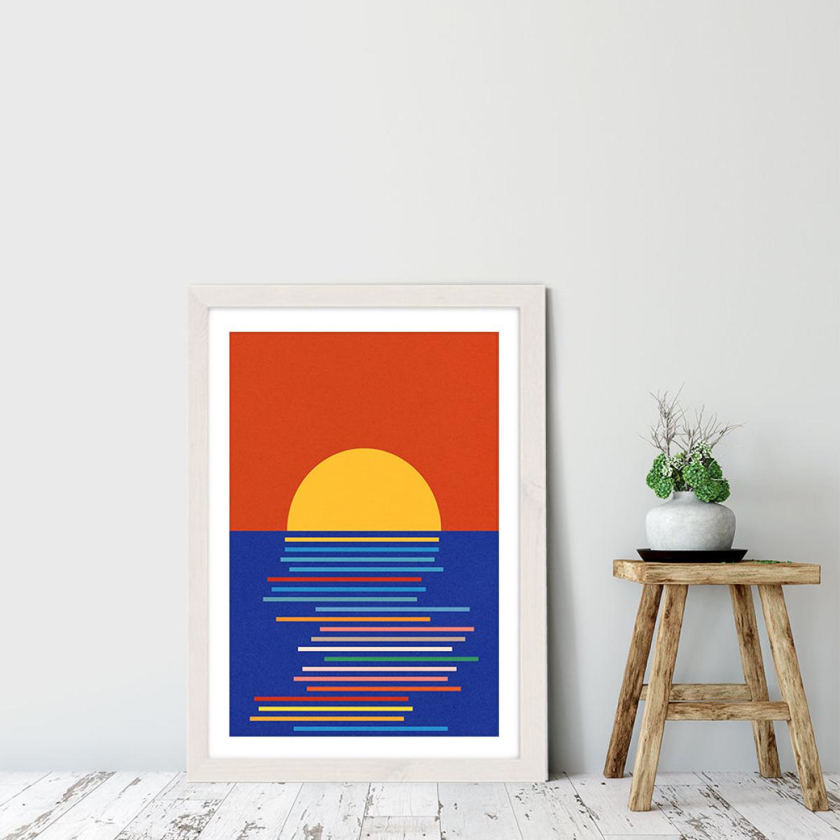 Sunset in Sicily Art Print White – image 6