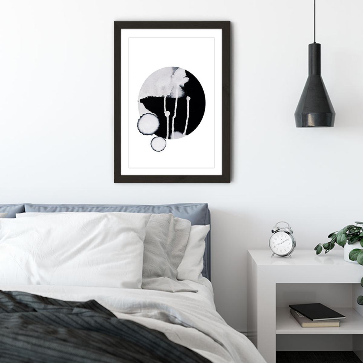 Dots Art Print Black Frame – image 3