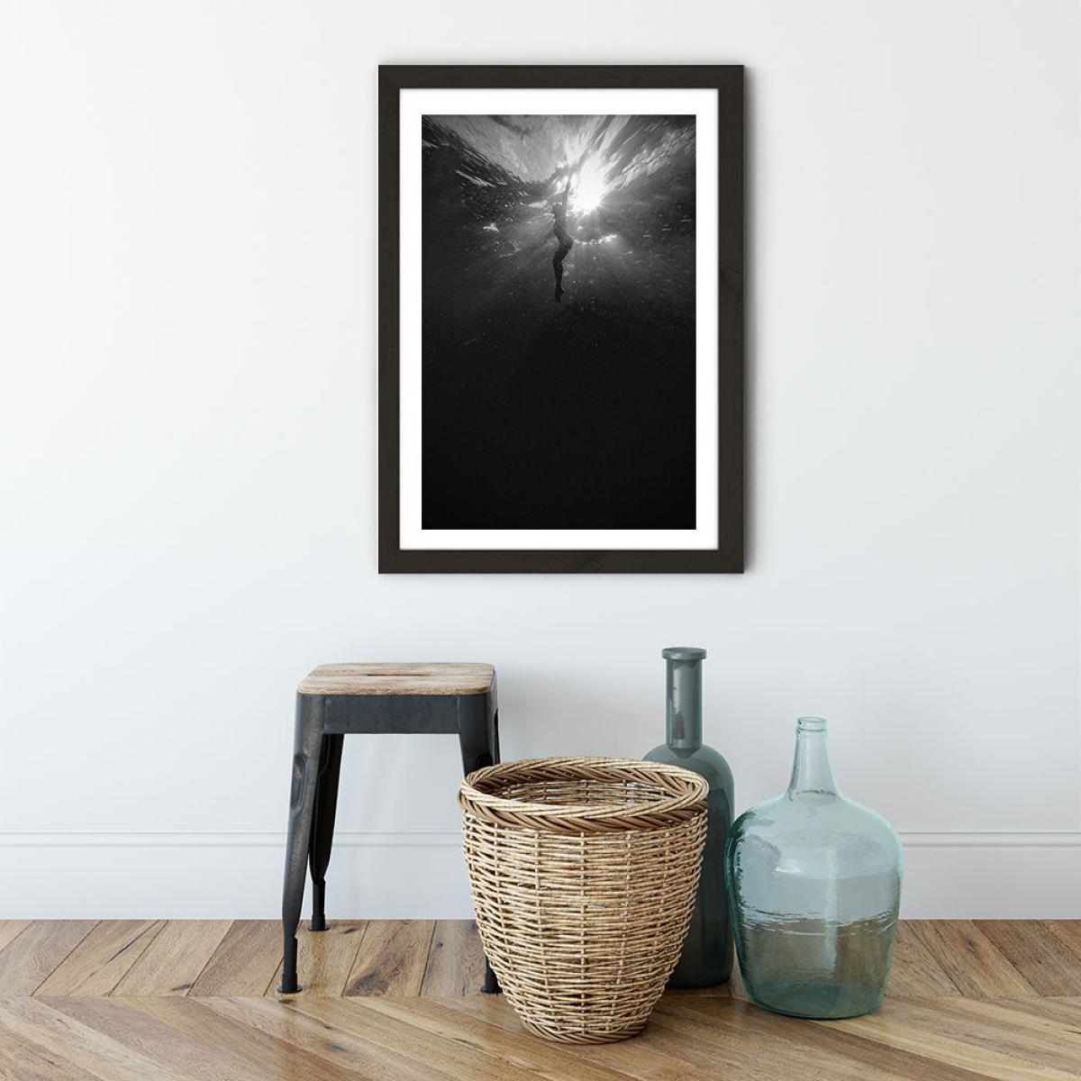 Diving Deep Art Print Black Frame – image 3