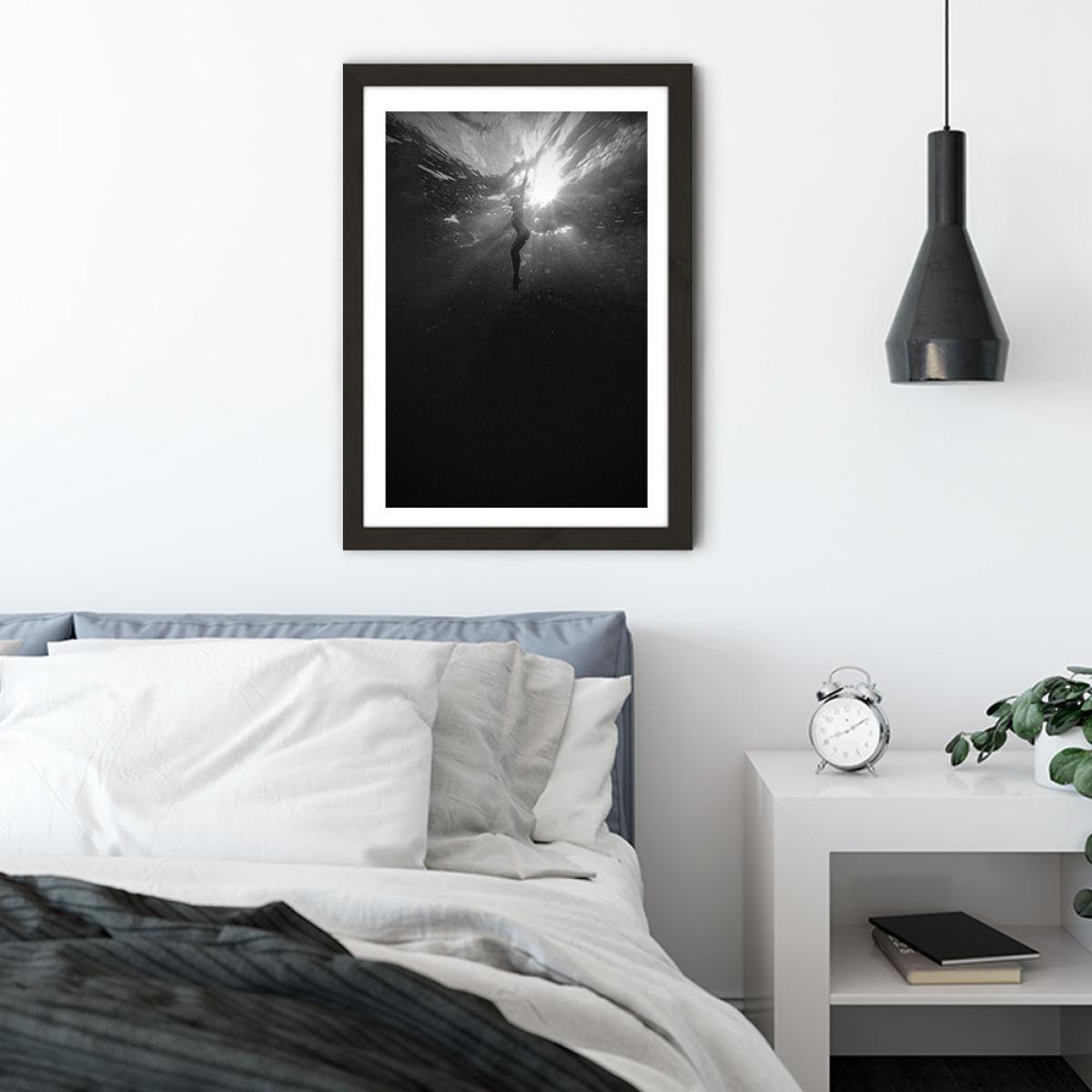 Diving Deep Art Print Black Frame – image 4