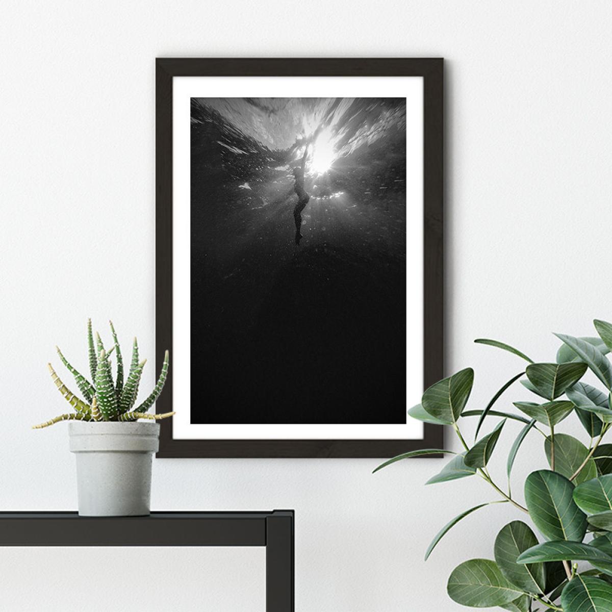 Diving Deep Art Print Black Frame – image 5