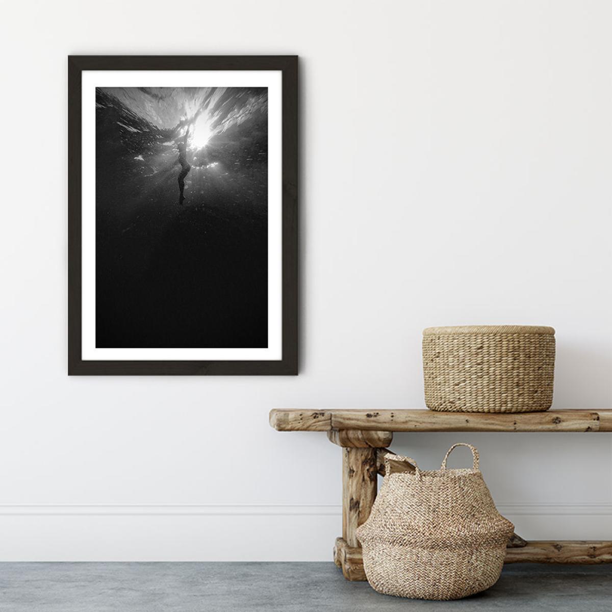 Diving Deep Art Print Black Frame – image 6