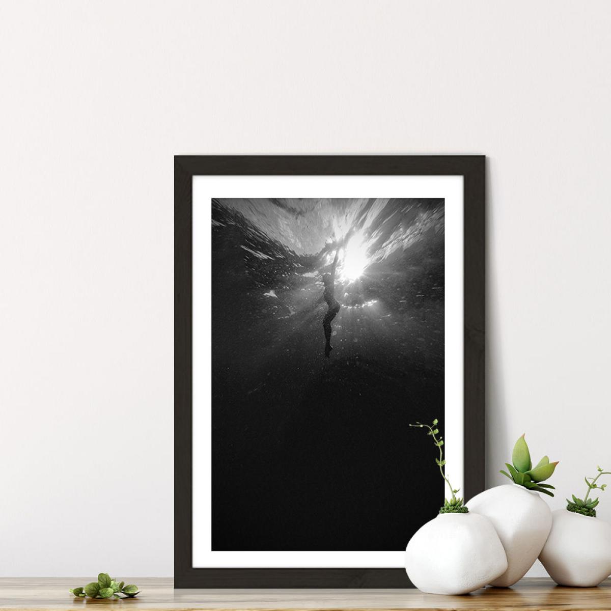 Diving Deep Art Print Black Frame – image 7