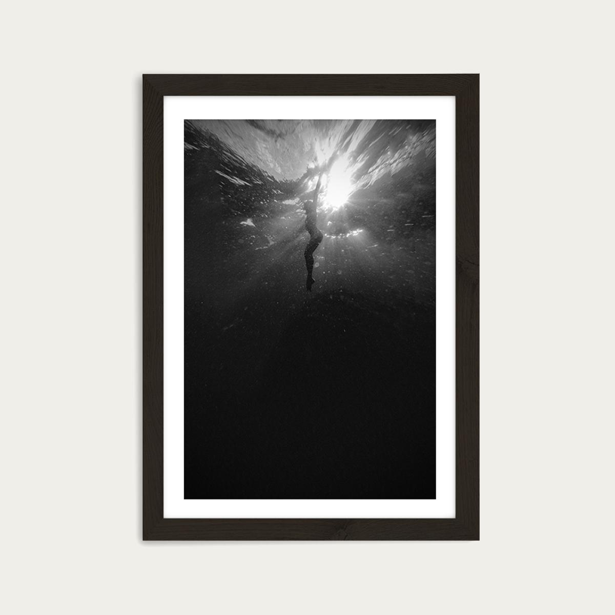 Diving Deep Art Print Black Frame – image 1