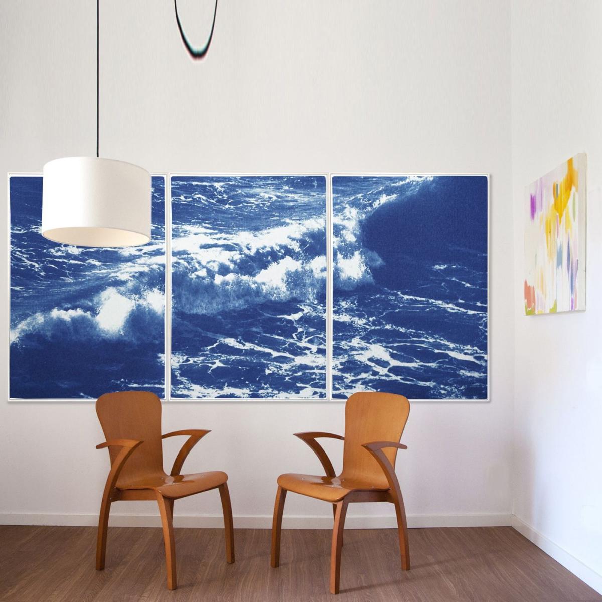 Australian Rolling Waves Handmade Cyanotype Art Print – image 2