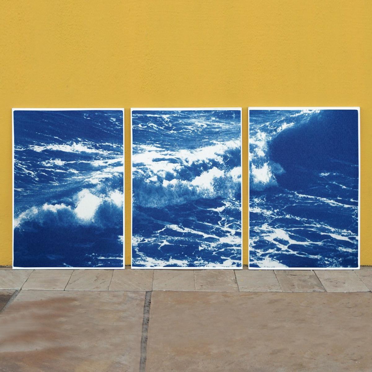 Australian Rolling Waves Handmade Cyanotype Art Print – image 7