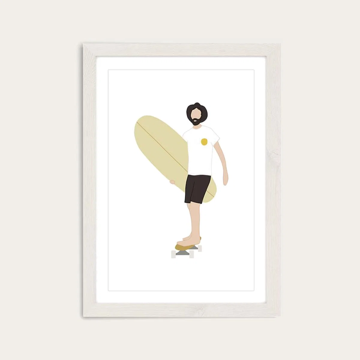 Sunny Art Print White Frame – image 1