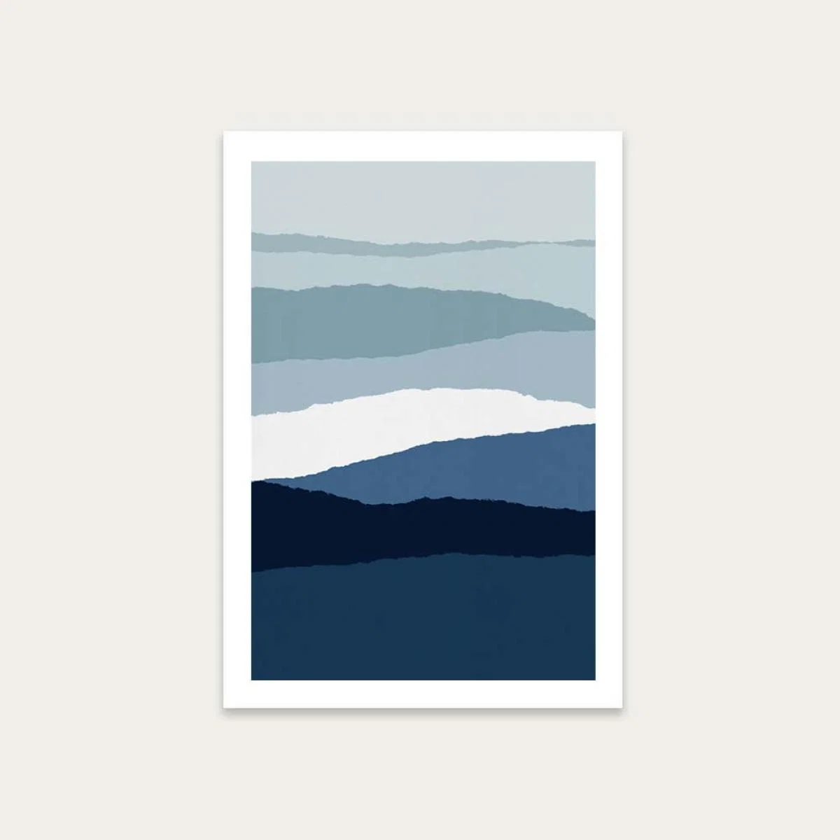Blue Abstract II Art Print Unframed – image 1