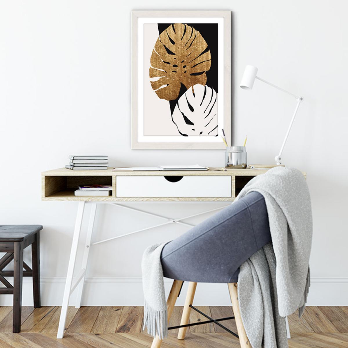Monstera Leaves Art Print White Frame – image 5