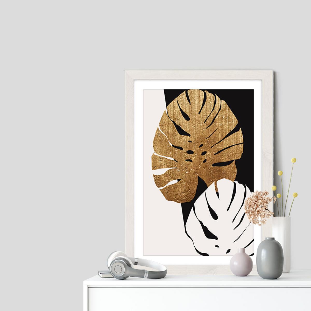 Monstera Leaves Art Print White Frame – image 7