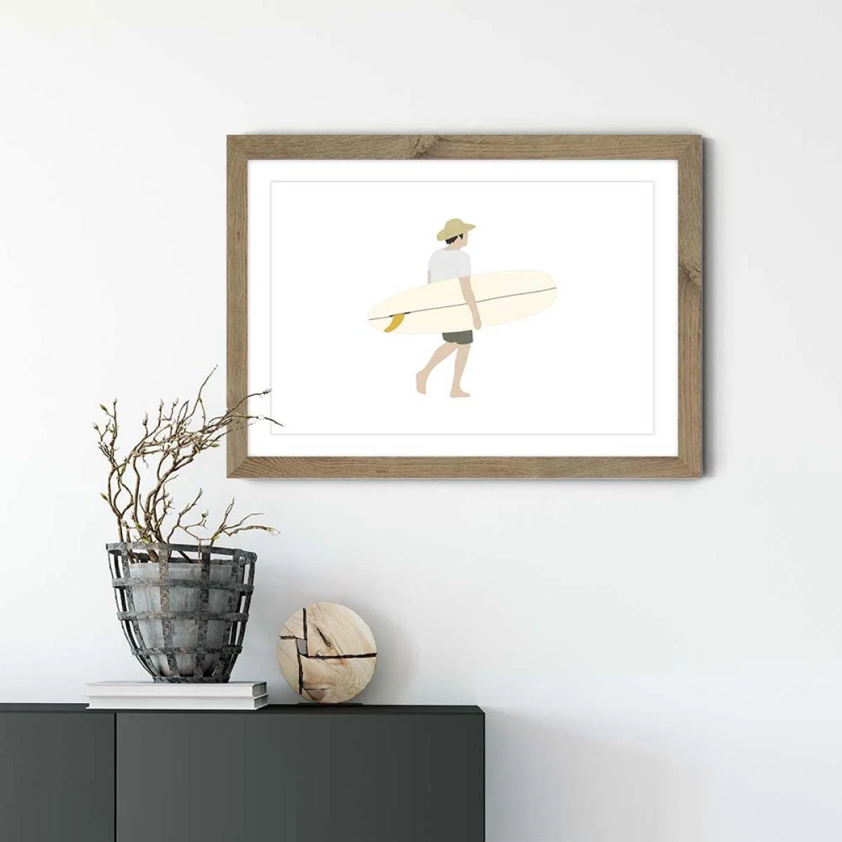Peaceful Art Print Oak Frame – image 2
