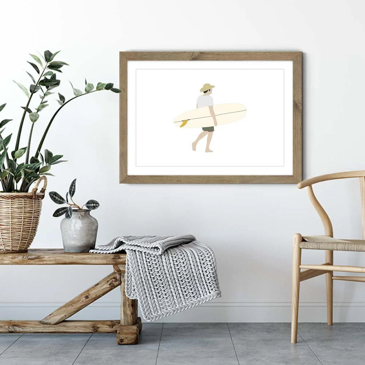 Peaceful Art Print Oak Frame – image 3