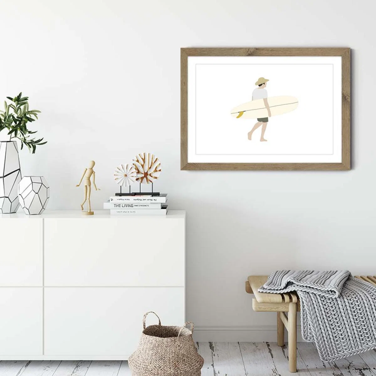 Peaceful Art Print Oak Frame – image 5