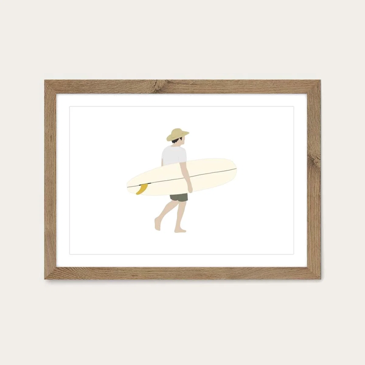 Peaceful Art Print Oak Frame – image 1