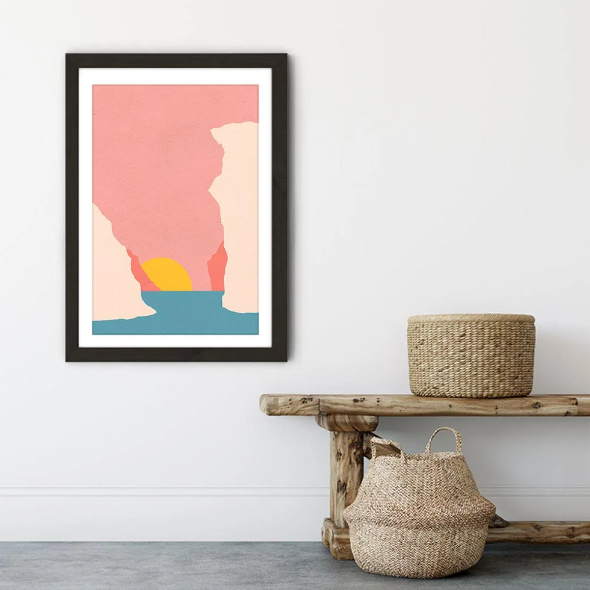 Sunset in Crete Art Print Black Frame – image 5