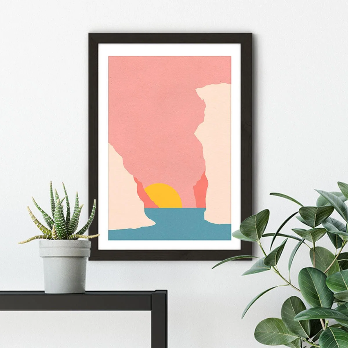Sunset in Crete Art Print Black Frame – image 6
