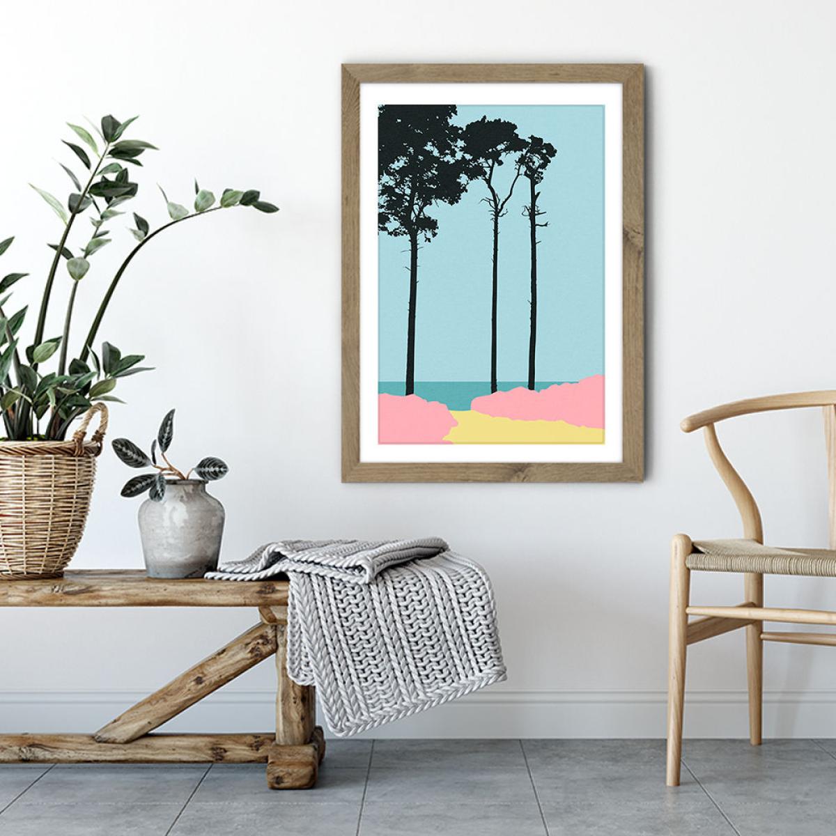 Weststrand Art Print Oak Frame – image 5