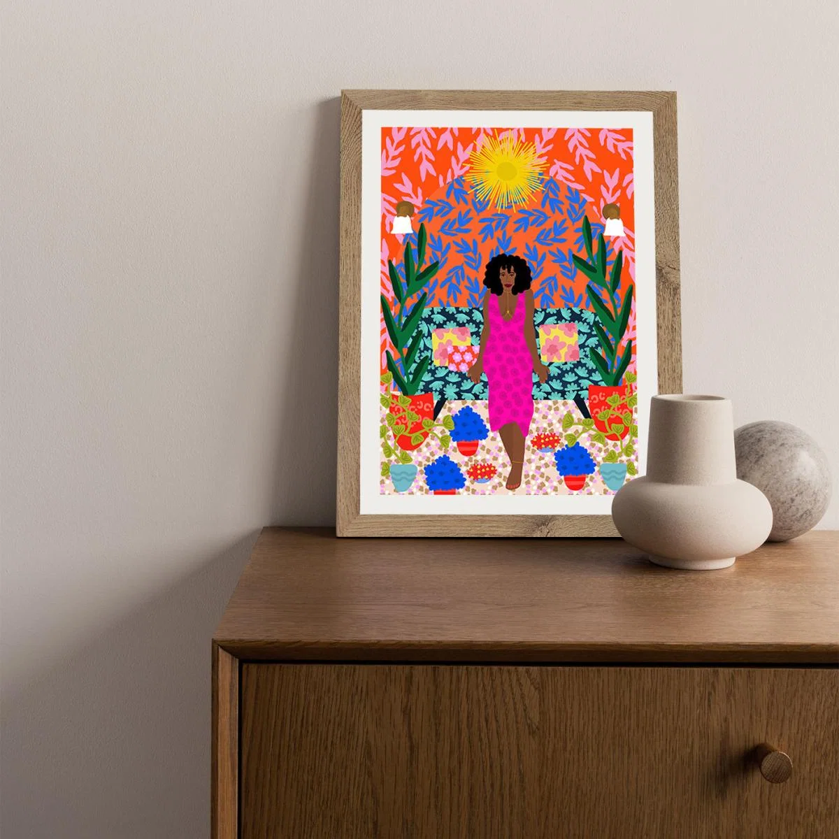 Being Proud Of Myself Art Print Oak Frame – image 3