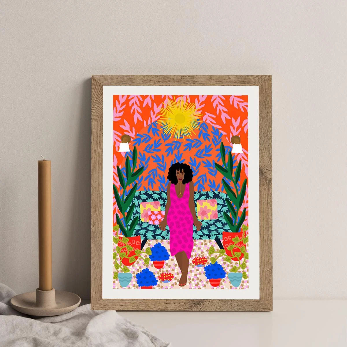 Being Proud Of Myself Art Print Oak Frame – image 4