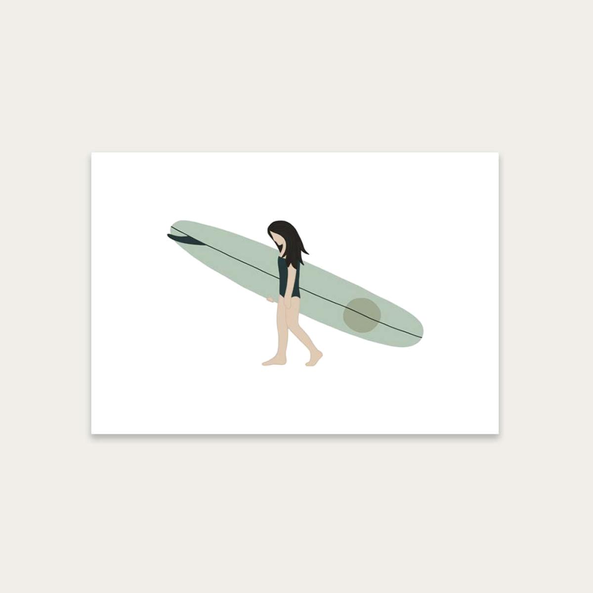 Aqua Art Print Unframed