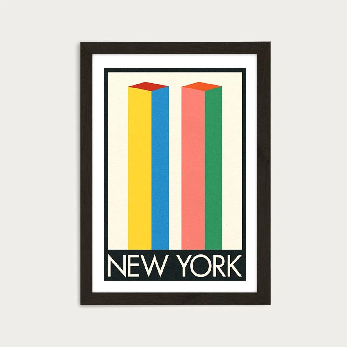 New York Art Print Black Frame – image 1