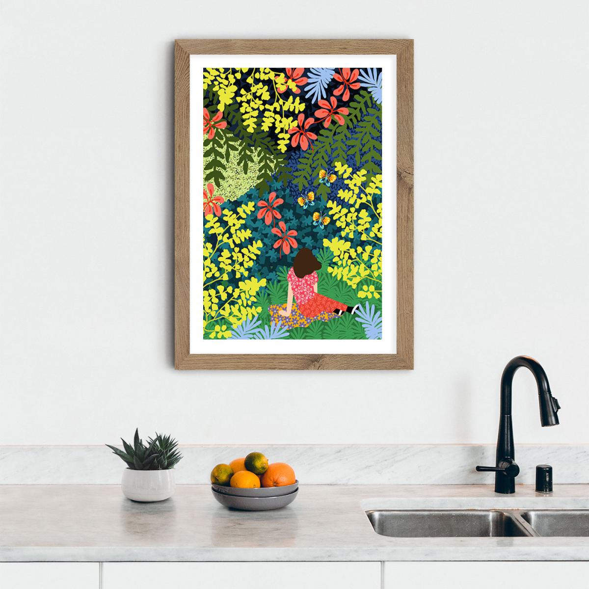 Going Into The Jungle Art Print Oak Frame – image 11