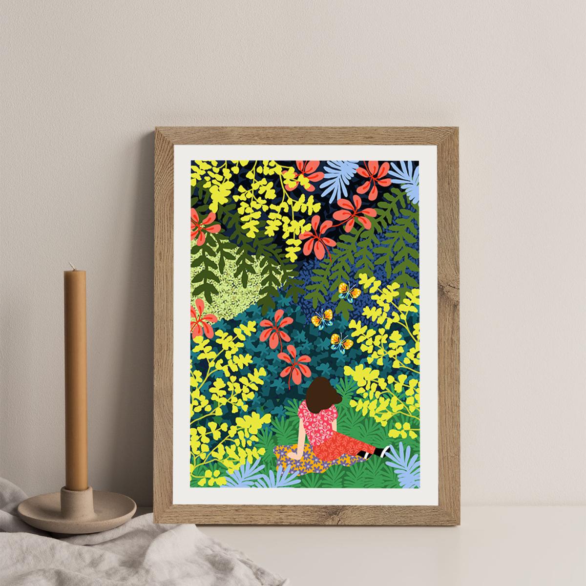 Going Into The Jungle Art Print Oak Frame – image 4