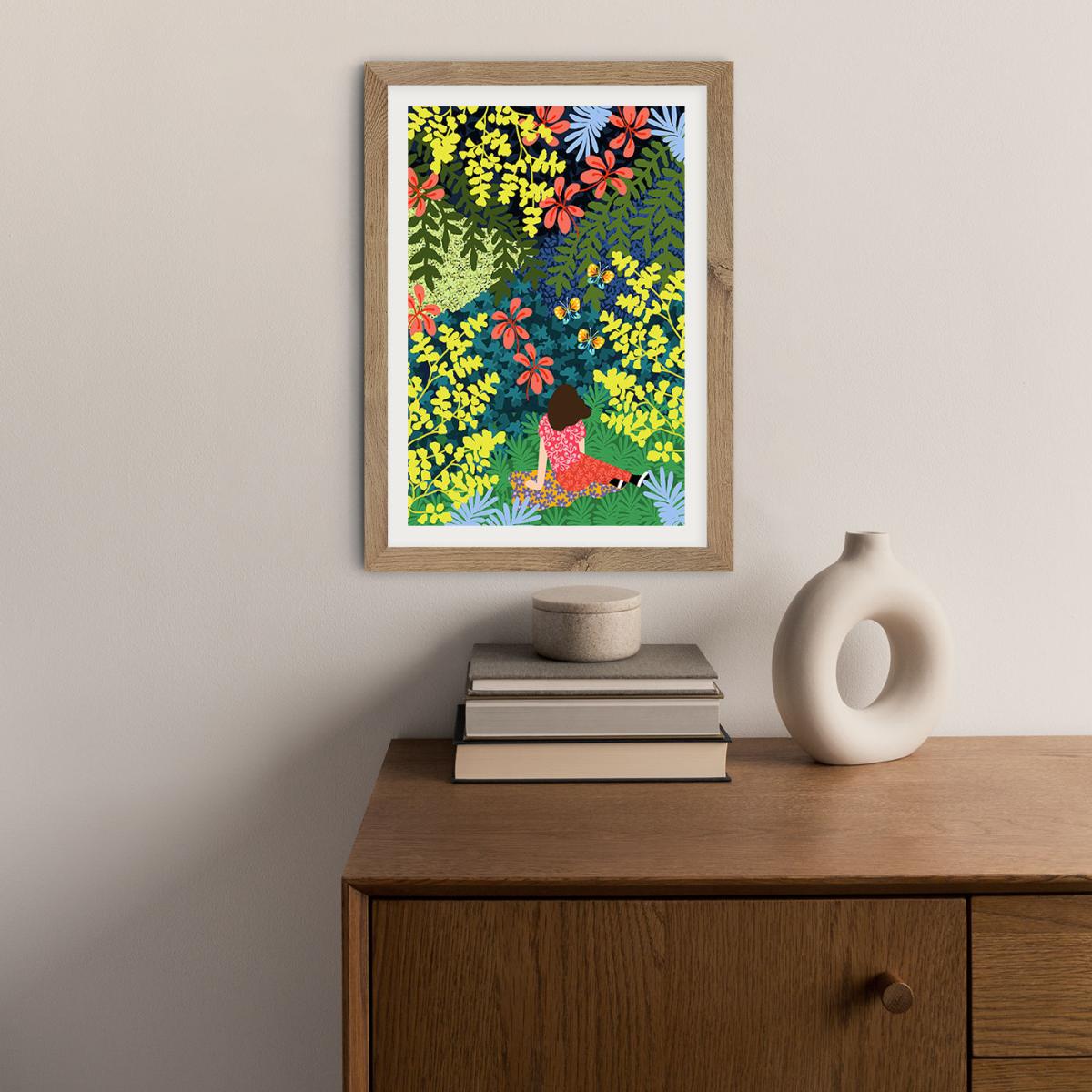 Going Into The Jungle Art Print Oak Frame – image 5