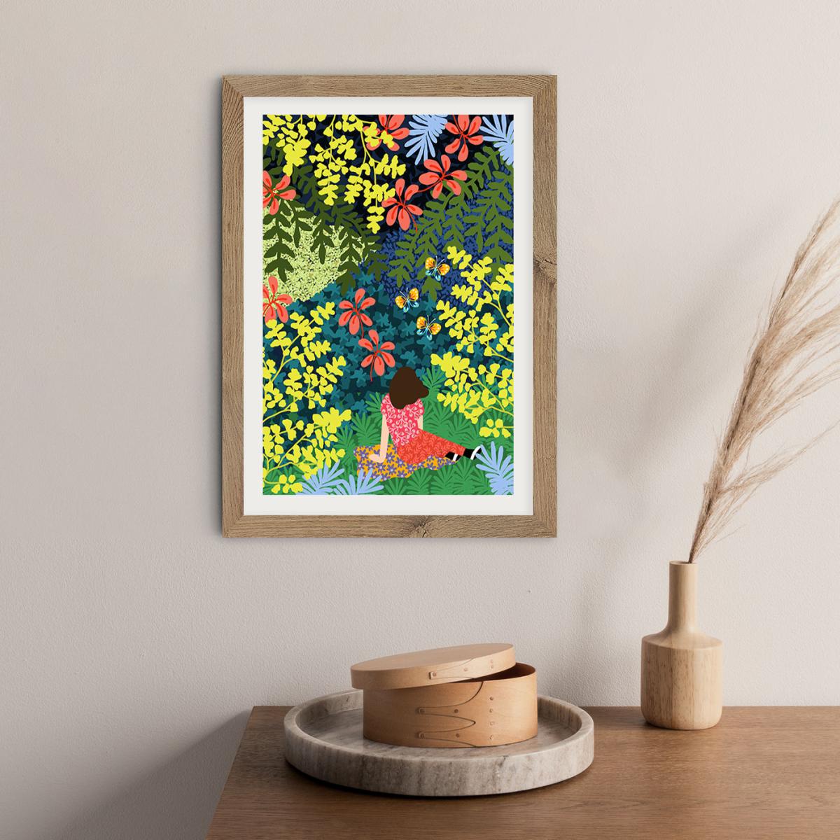 Going Into The Jungle Art Print Oak Frame – image 6