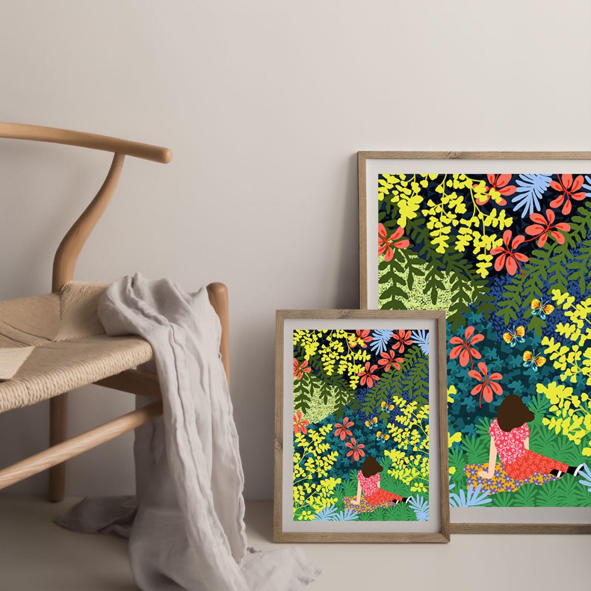 Going Into The Jungle Art Print Oak Frame – image 8