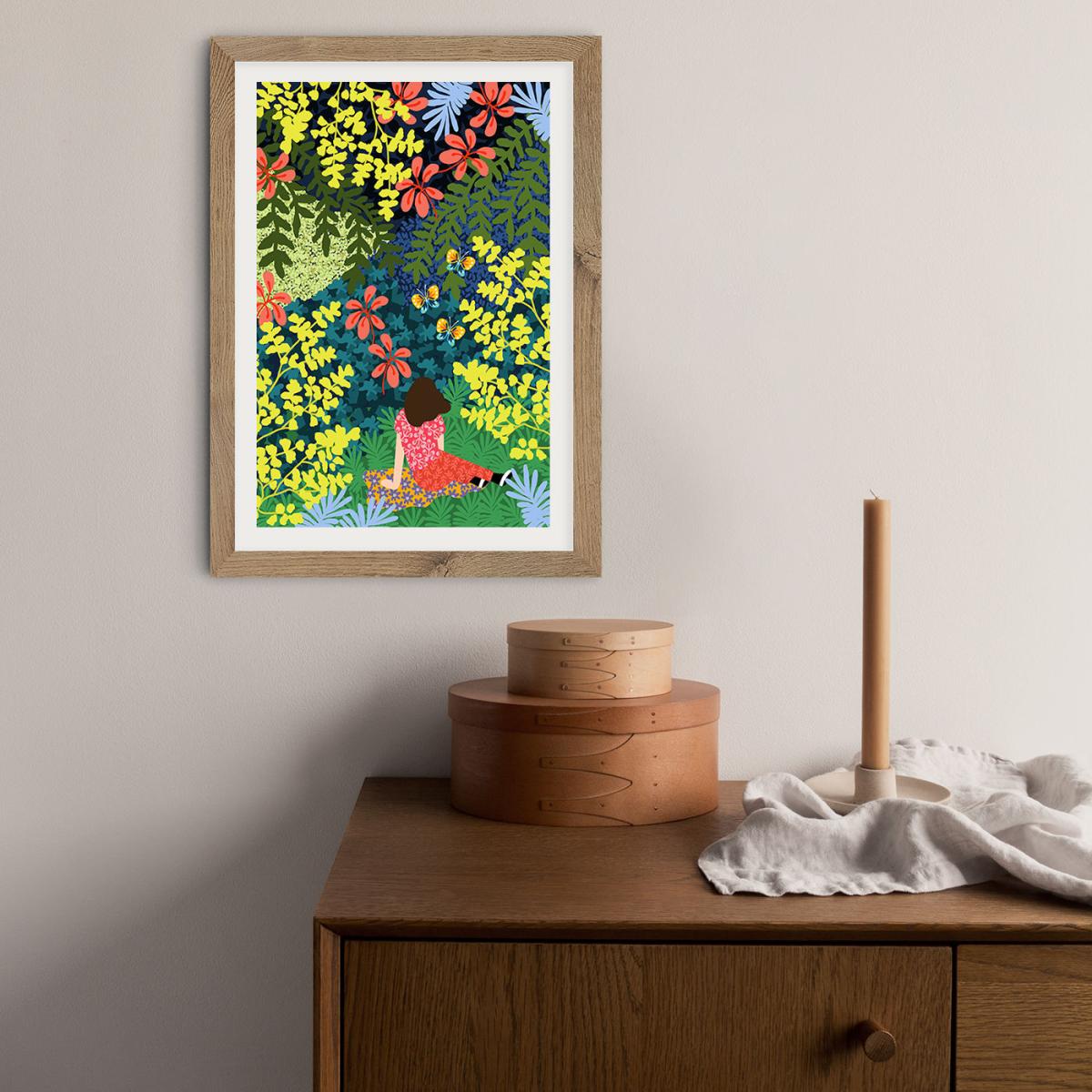 Going Into The Jungle Art Print Oak Frame – image 9