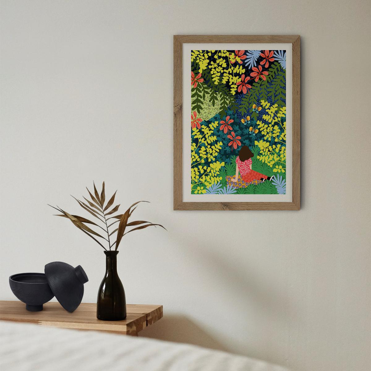 Going Into The Jungle Art Print Oak Frame – image 10