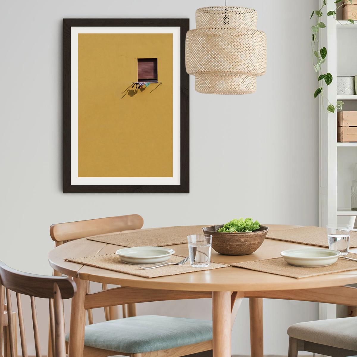 Yellow Wall Laundry Art Print Black Frame – image 9