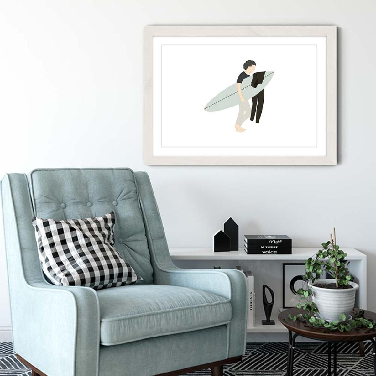 Foamy Art Print White Frame – image 4