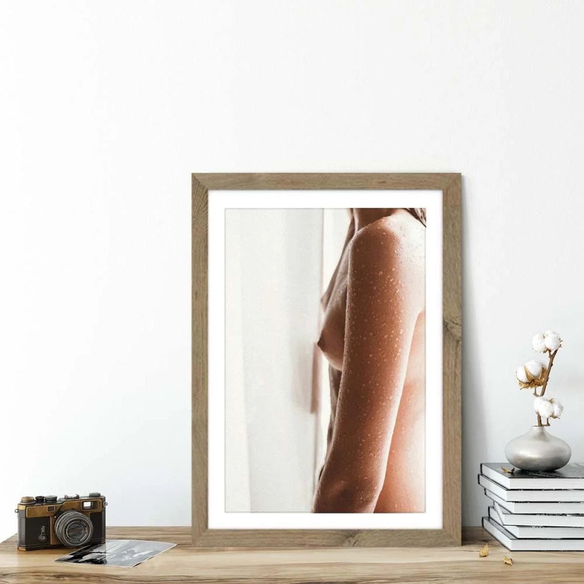 Skin Drops 1 Art Print Oak Frame – image 5
