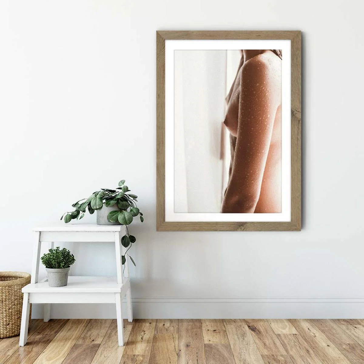 Skin Drops 1 Art Print Oak Frame – image 6