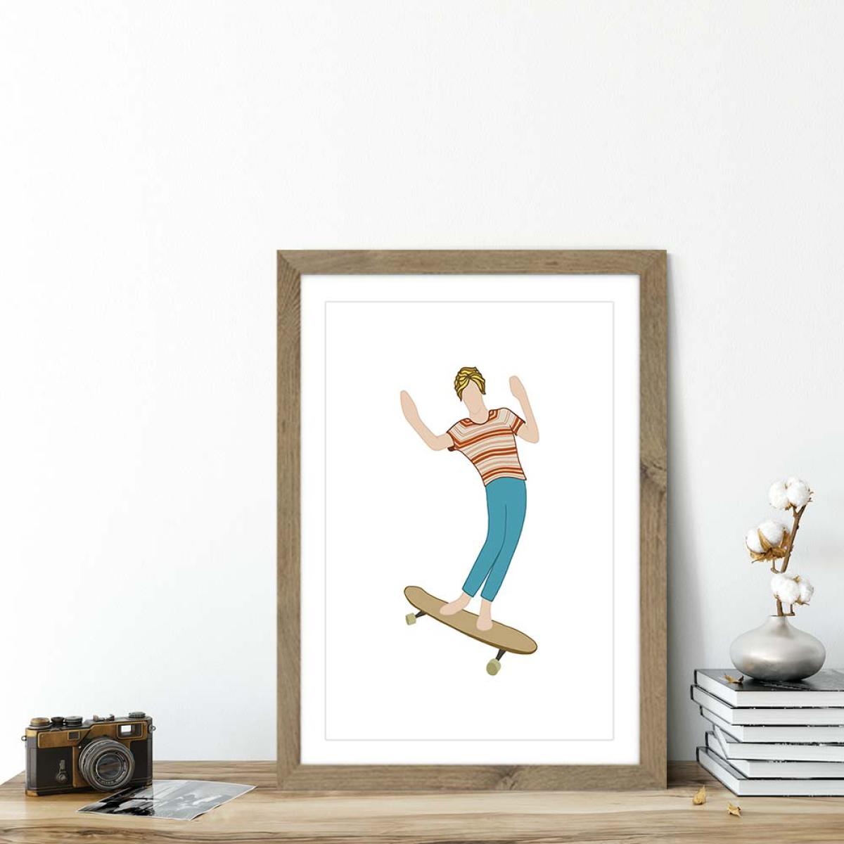 Brah Art Print Oak Frame – image 5