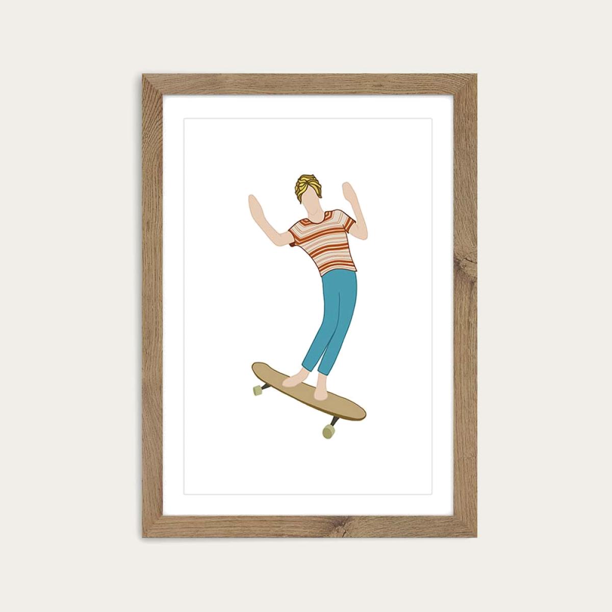 Brah Art Print Oak Frame – image 1