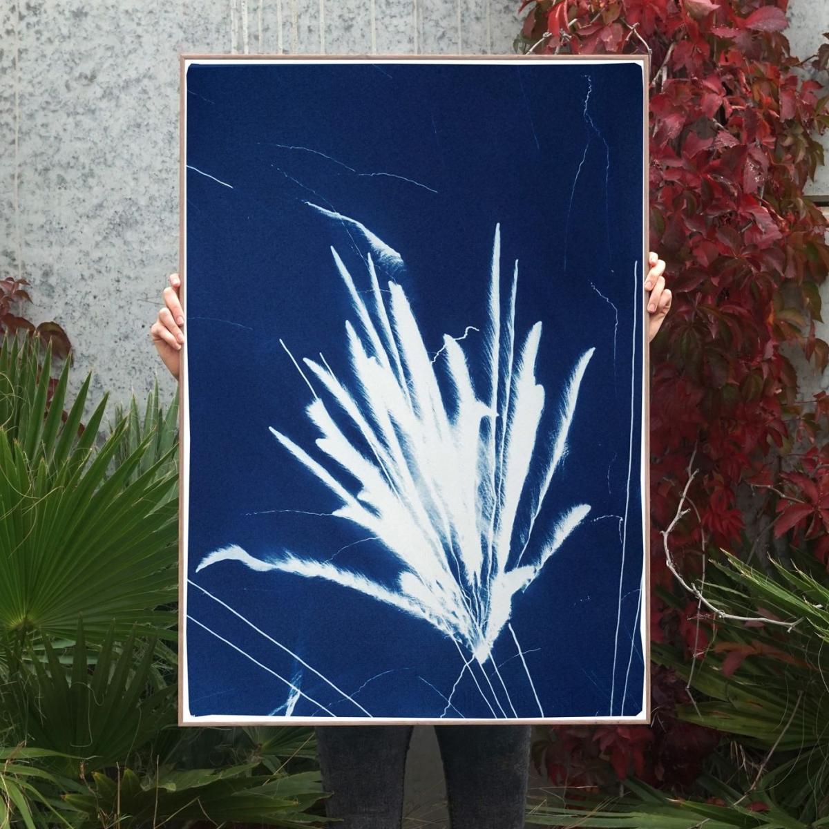 Sparkling Firework Burst Handmade Cyanotype Art Print – image 4