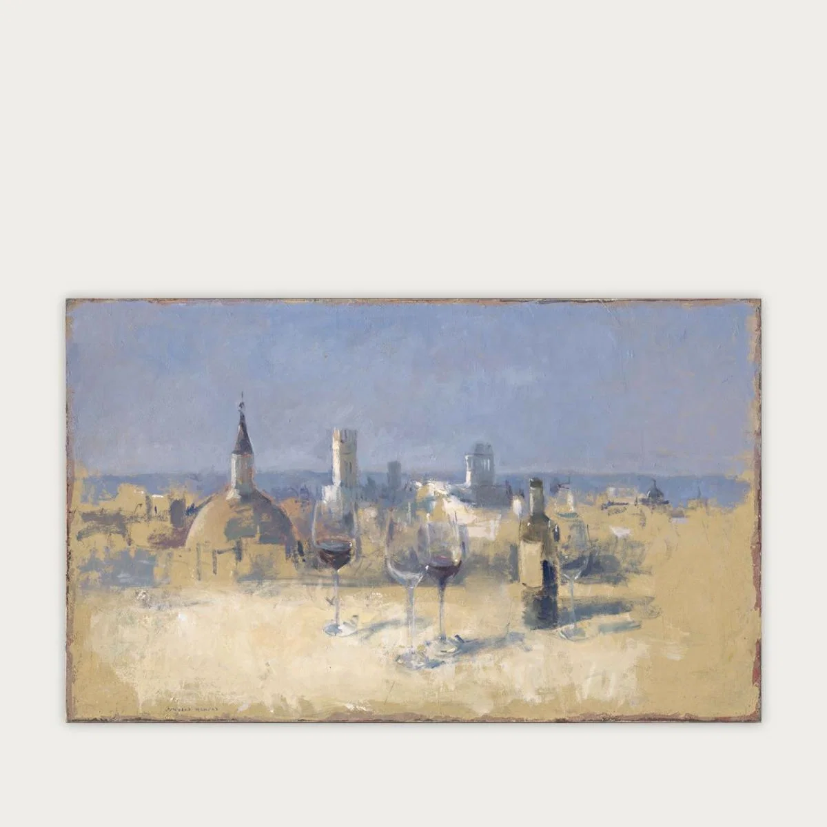 Madrid With Wine Art Print