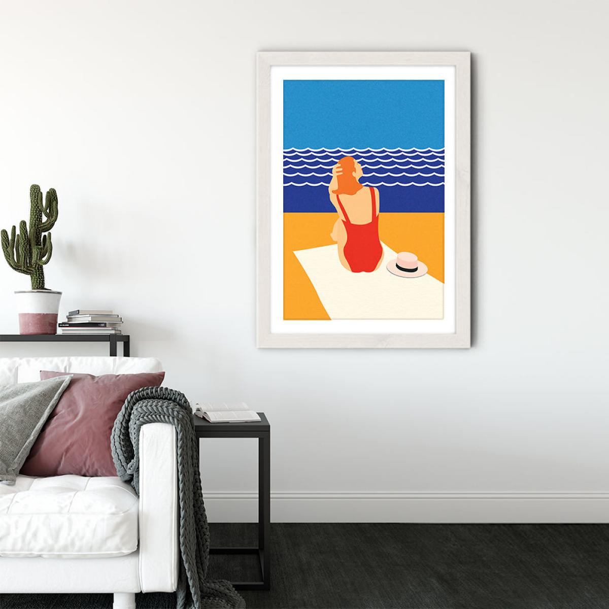 It's Still Summer Art Print White Frame – image 3