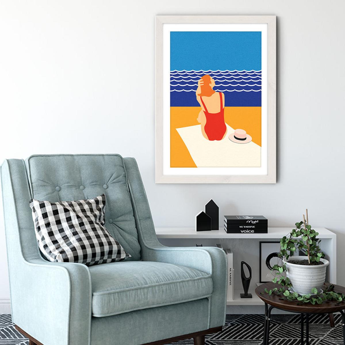 It's Still Summer Art Print White Frame – image 4