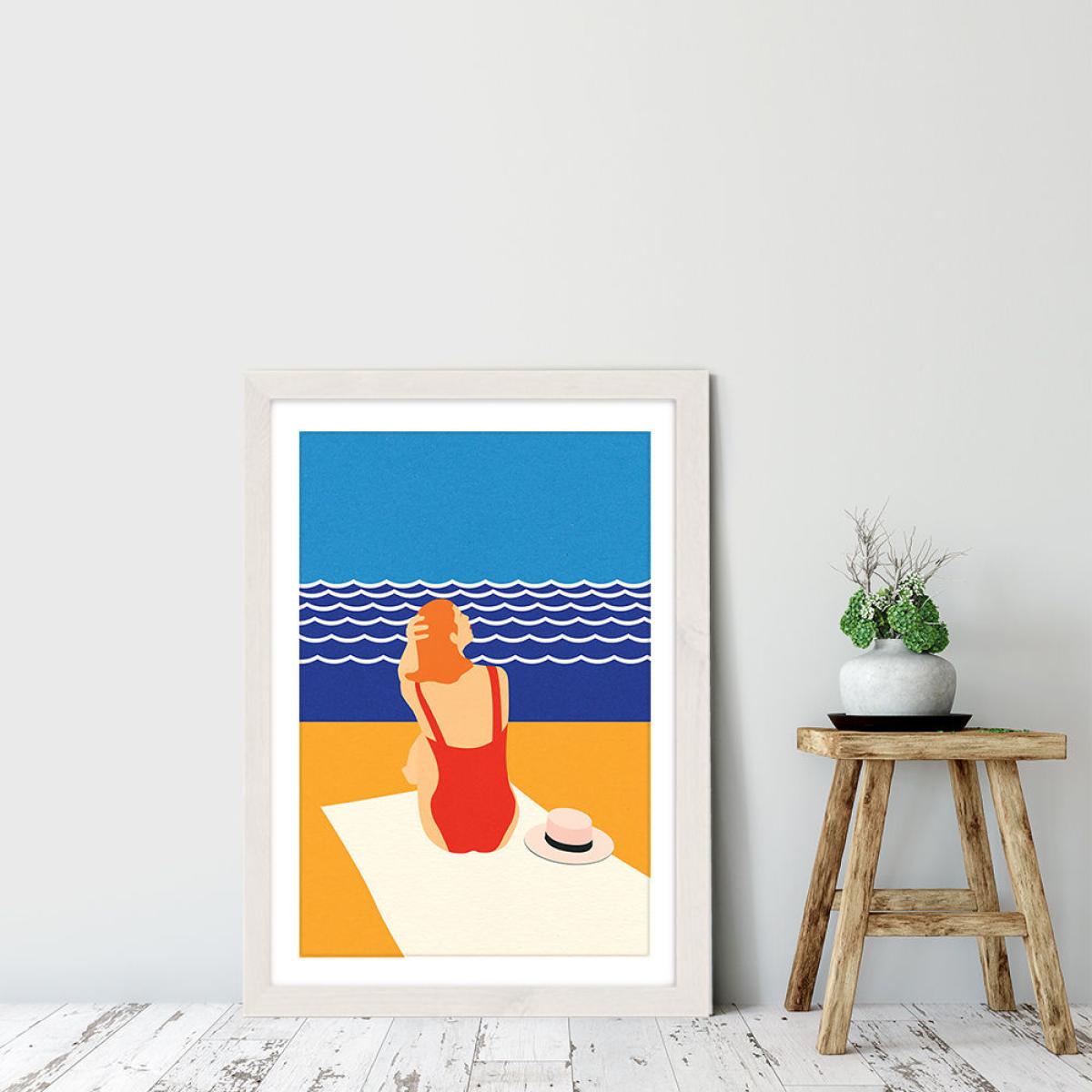 It's Still Summer Art Print White Frame – image 5