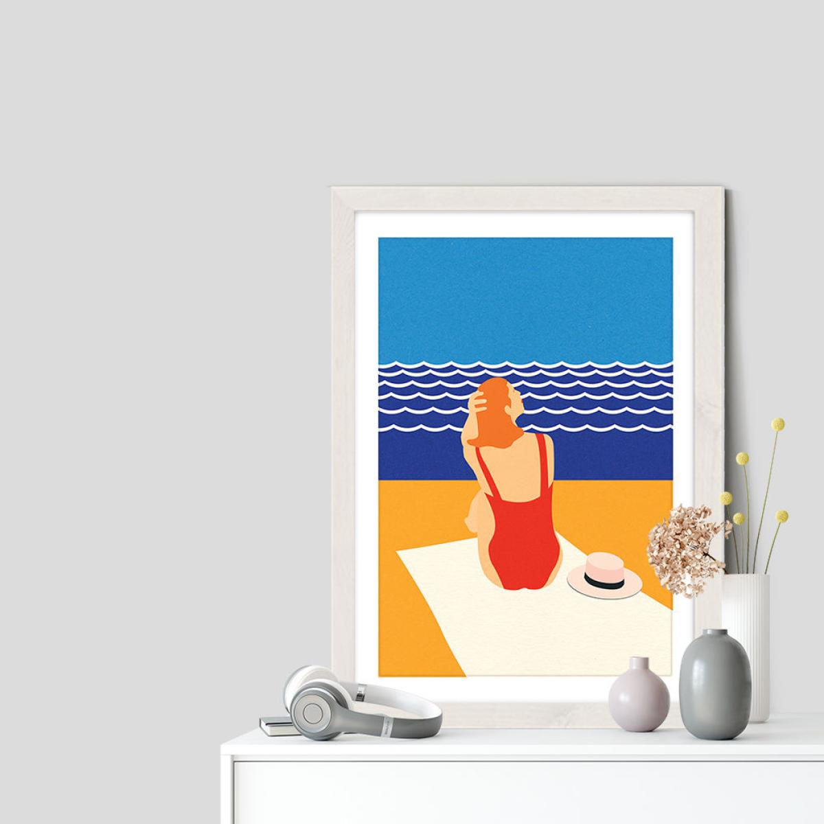 It's Still Summer Art Print White Frame – image 6