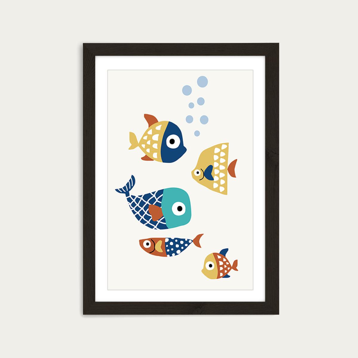 Little Friends Art Print Black Frame – image 1