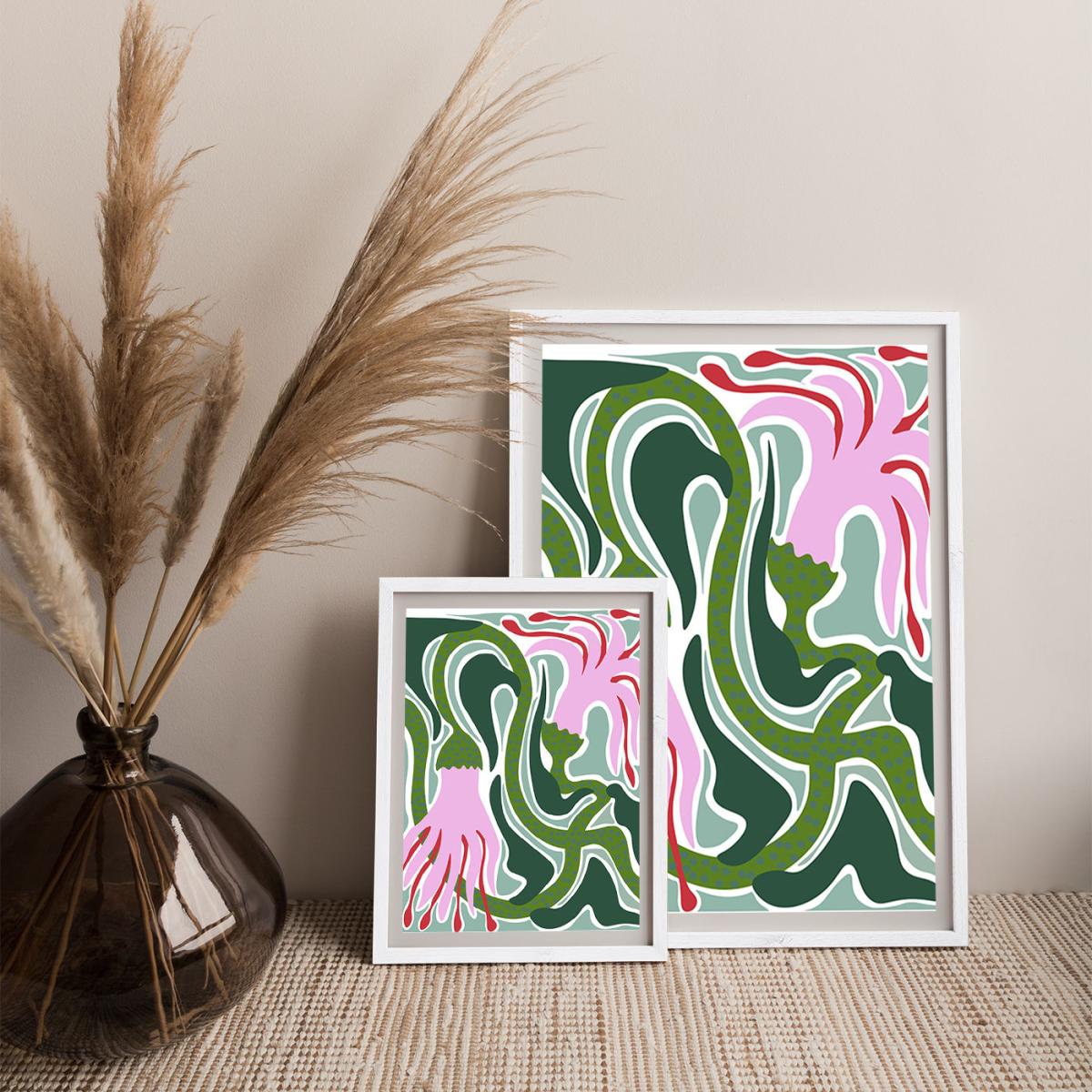 Flowing Like The Ocean Art Print White Frame – image 10